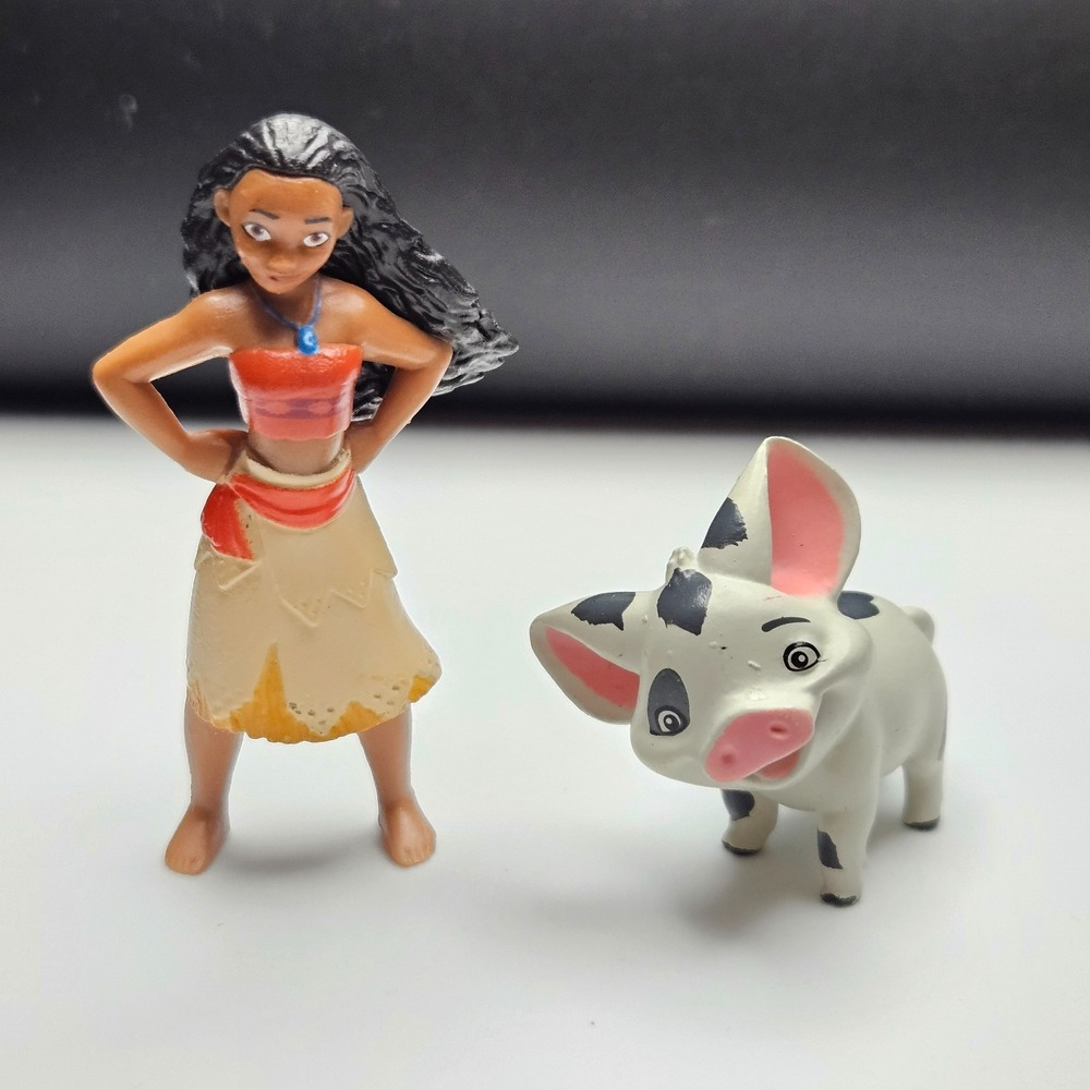 Disney Moana & Pua Pig Mini Figures PVC Toy Lot